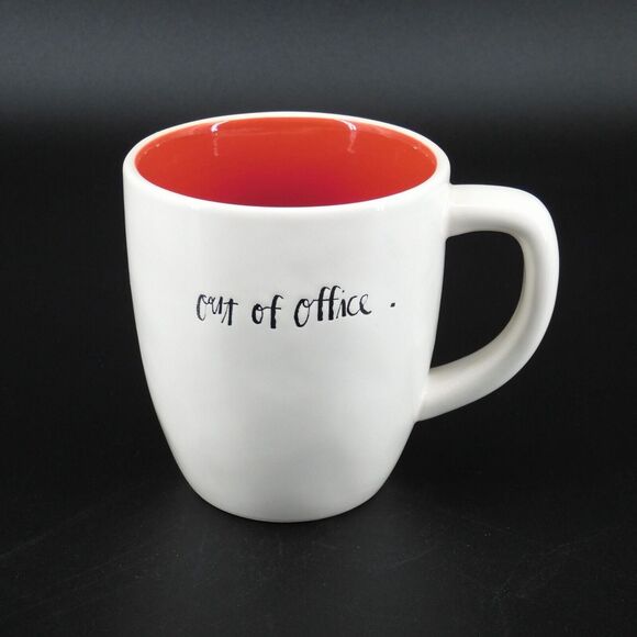 Rae Dunn Artisan Collection by Magenta Mug Red Interior Out of Office - Picture 1 of 3